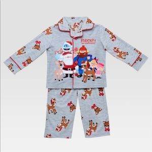 NWT Rudolph the Red Nosed Reindeer Boys Holiday Christmas Pajamas 2T